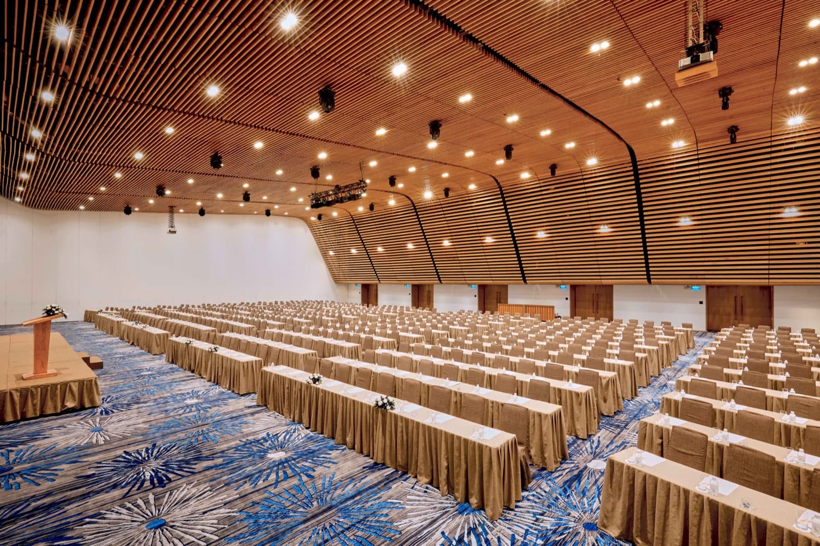 Pollux at GEM Center set in classroom-style seating rows facing the stage